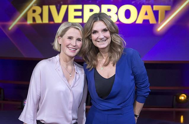 Die “Riverboat”-Crew Susan Link und Kim Fisher (v. l.) moderiert heute Abend im MDR Fernsehen die Sendung.