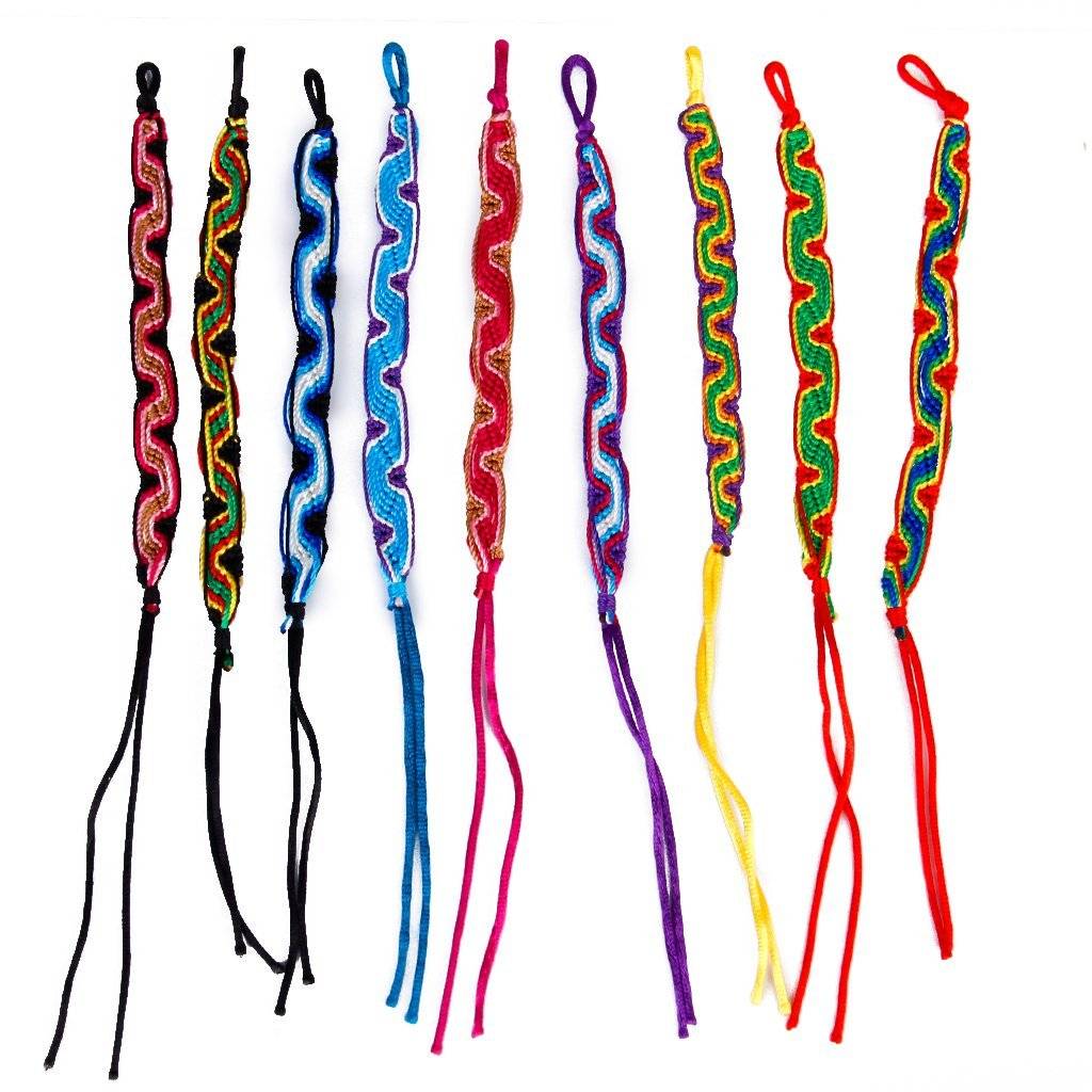 9 Stück Freundschaftsbänder für Knöchel, als Fußkettchen, Armband, Hippie Boho, Schmuck oder Geschenk – zufällige Farbe