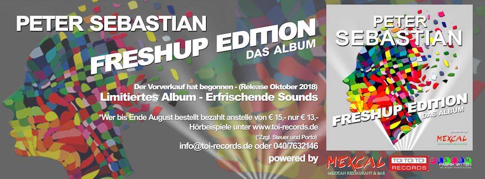 Mit einem klick auf das Bild könnt ihr die Songs der “Freshup Edition – Das Album” von Peter Sebastian hineinhören!