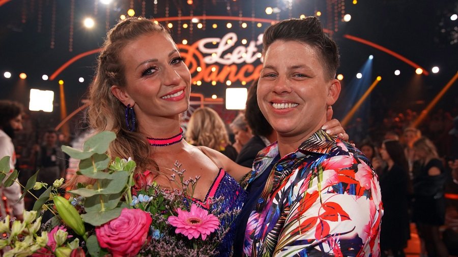 Tanzpartnerin Regina Luca und Kerstin Ott bei “Let’s Dance”.