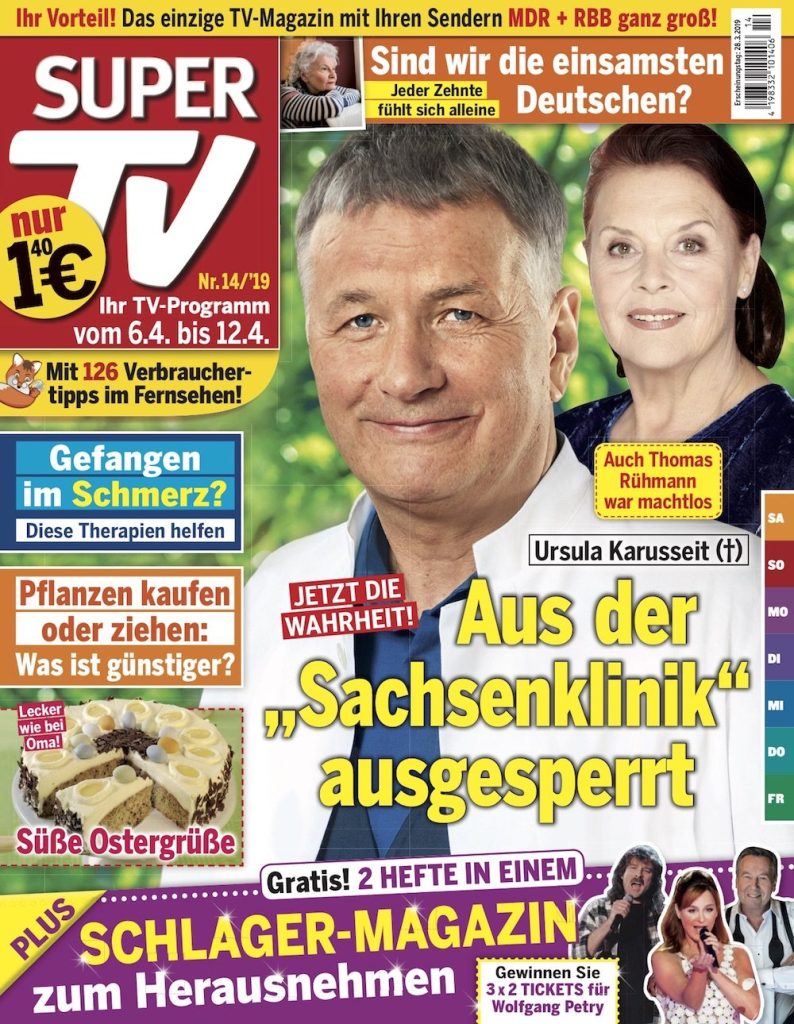 Die aktuelle Ausgabe der “Super TV” (Nr. 14 / 2019)mit dem “Schlager-Magazin” gibt es ab sofort am Kiosk!