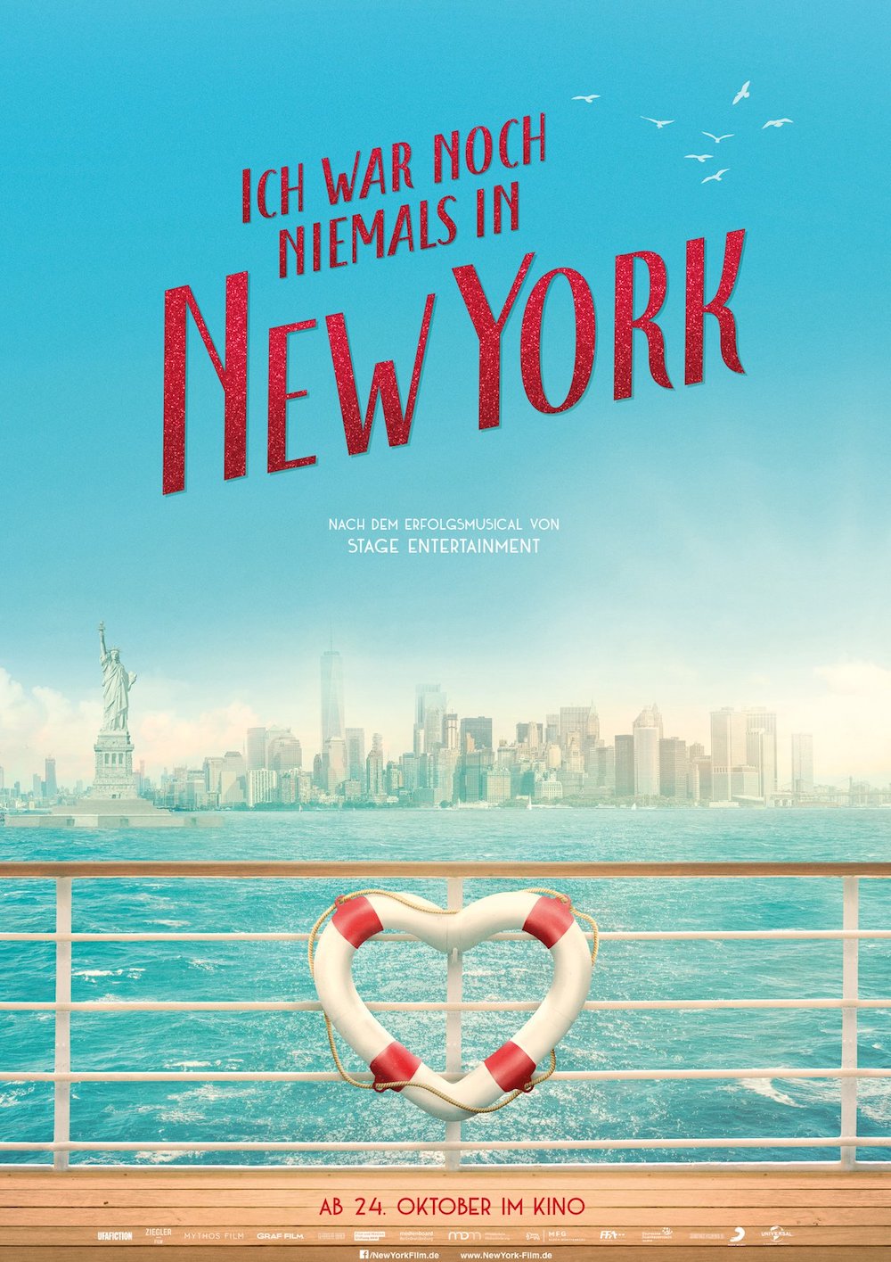 Das Filmplakat zu dem Kinostreifen nach Udo Jürgens' Schlager-Klassiker “Ich war noch niemals in New York”. 