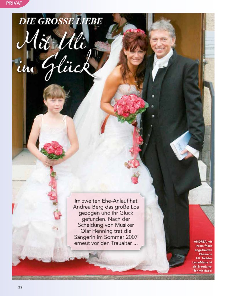 In “100% Andrea Berg” erfahrt ihr alles über Andrea Bergs große Liebe: ihren Mann Uli Ferber.