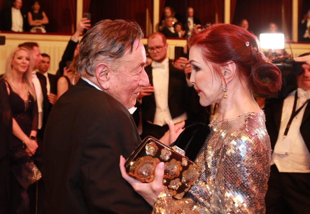 Richard Lugner mit Priscilla Pesley, Wiener Opernball Februar 2024