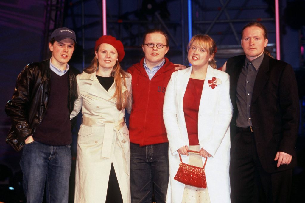 The Kelly Family (IRL) - V.l.n.r.: Paddy, Patricia, Angelo, Maite und Joey Kelly, 2002 in Kiel