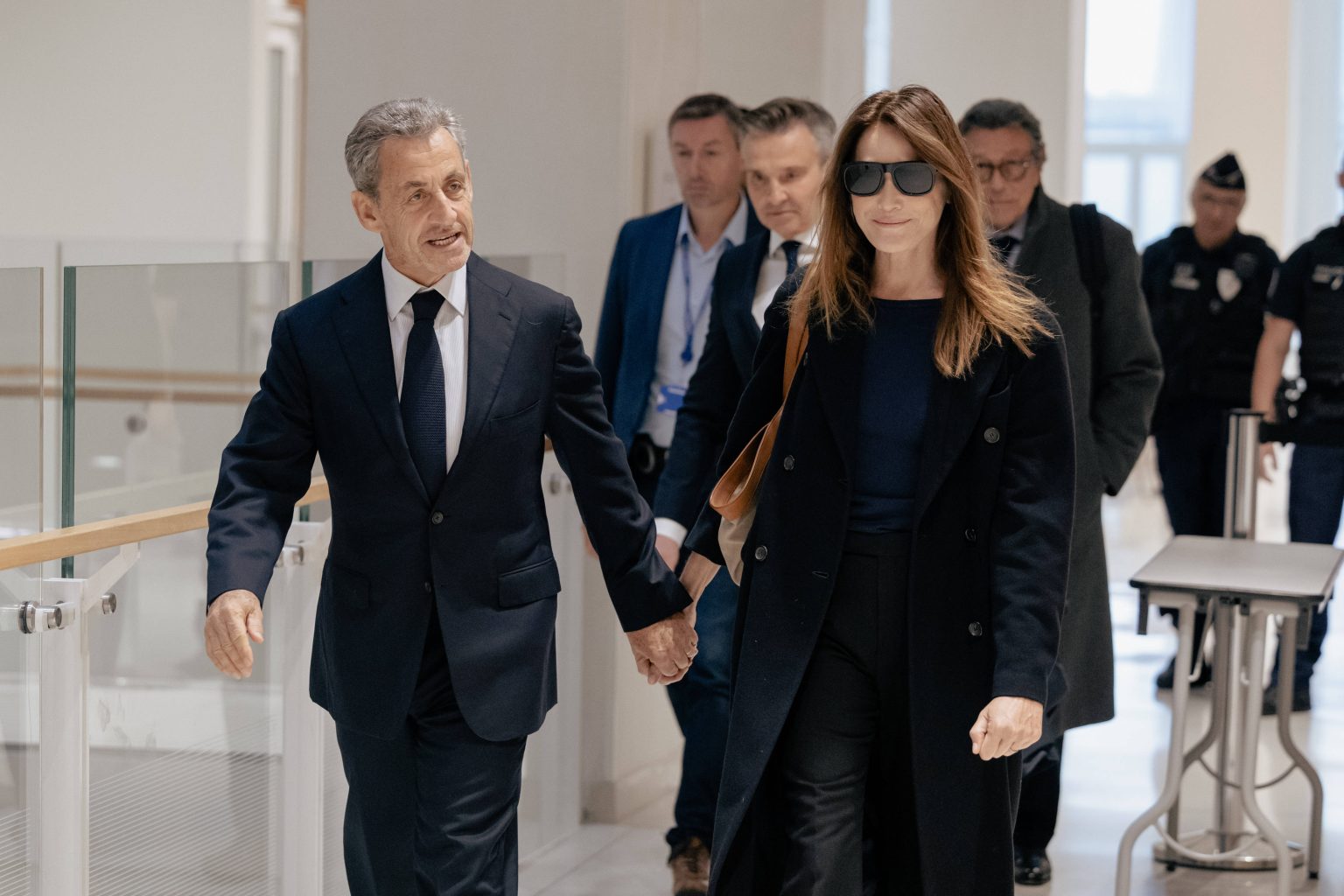 Nicolas Sarkozy und seine Frau Carla Bruni 